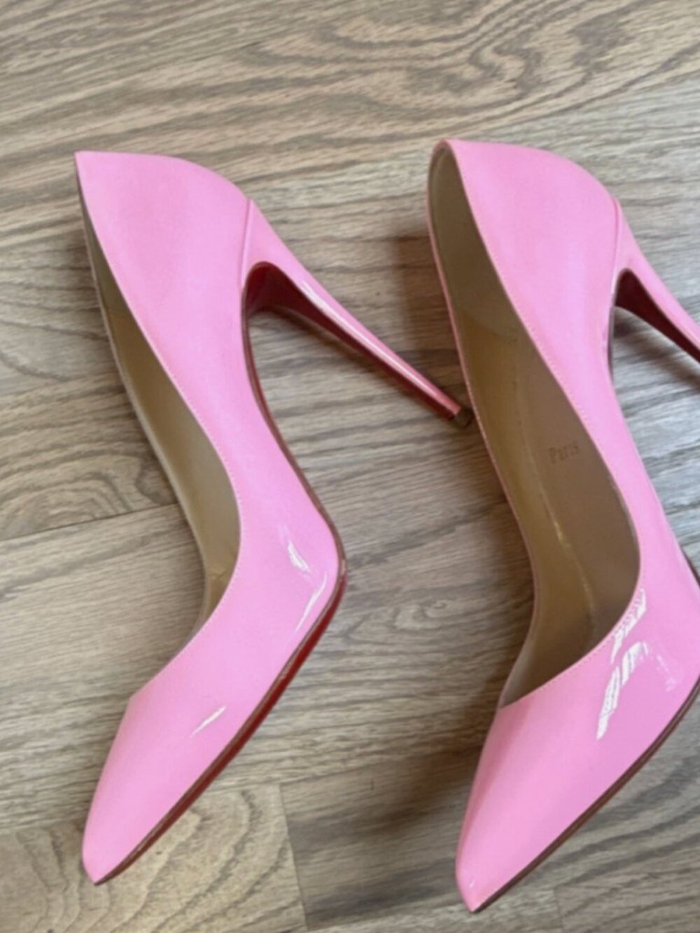 Christian Louboutin Pink Patent Pigalle Follies Size 39 - Picture 3 of 4